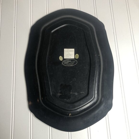 Tam San Designs Confitures de Provence Signed Hand painted Fruit Platter 14” - Picture 6 of 9